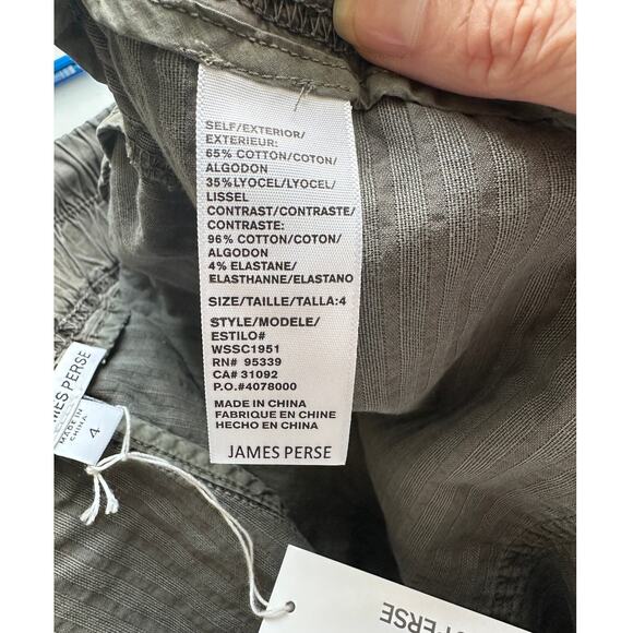 NWT James Perse Women’s Striped Utility Jogger Pants Green Sz 4 - Picture 10 of 14